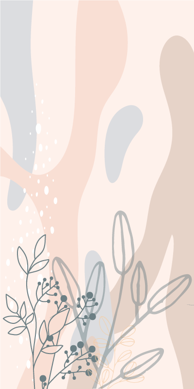 Poster piante e fiori silhouette floreale elegante - TenStickers