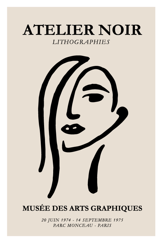 Poster citazioni atelier nero - TenStickers