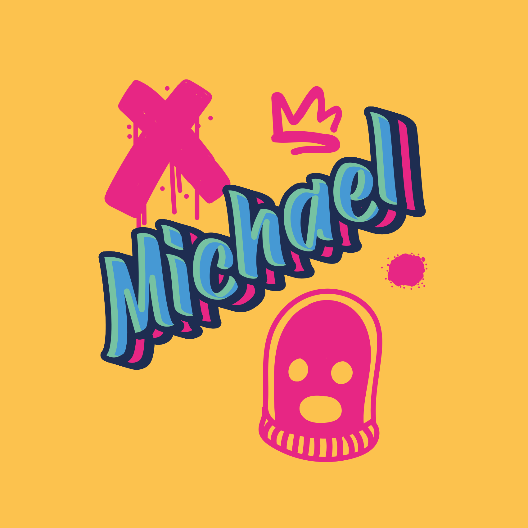 Poster camera ragazzi espressione in grandi lettere - TenStickers