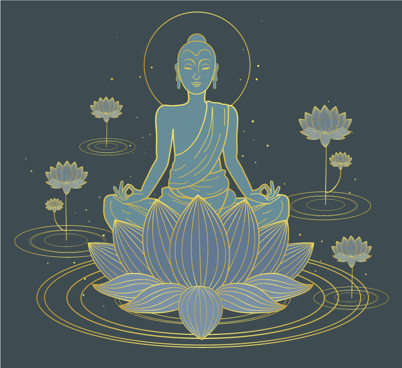 Poster spirituali buddha meditativo - TenStickers