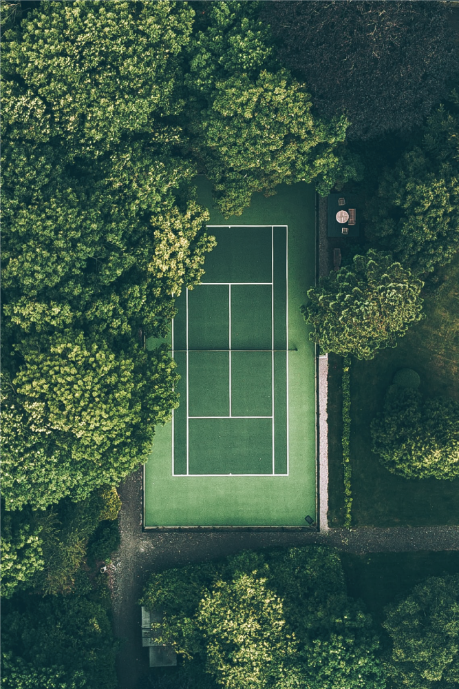 Poster sport campo da tennis verde - TenStickers