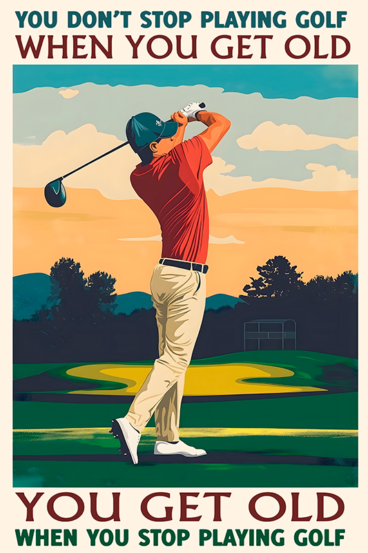 Poster sport giocare a golf - TenStickers