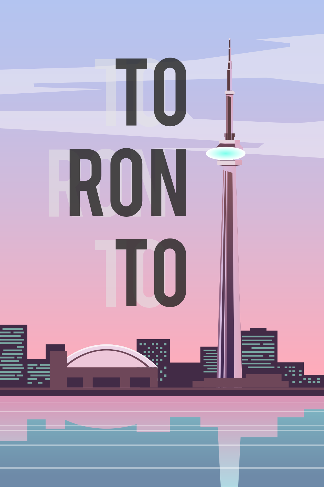 Poster città toronto illustrazione - TenStickers