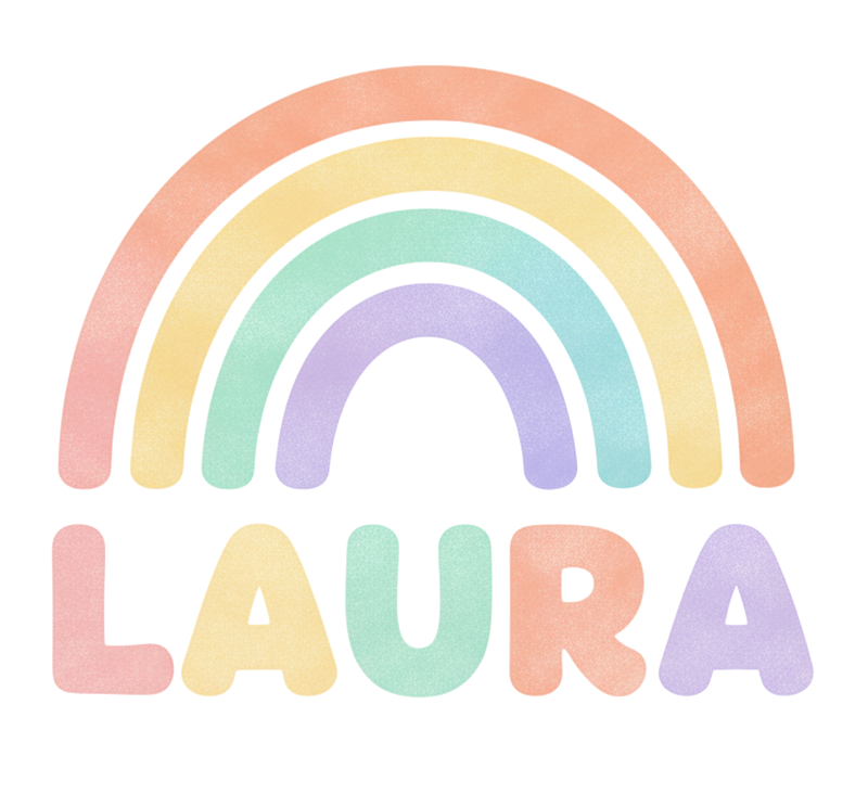 Poster da parete personalizzati arcobaleno con nome - TenStickers