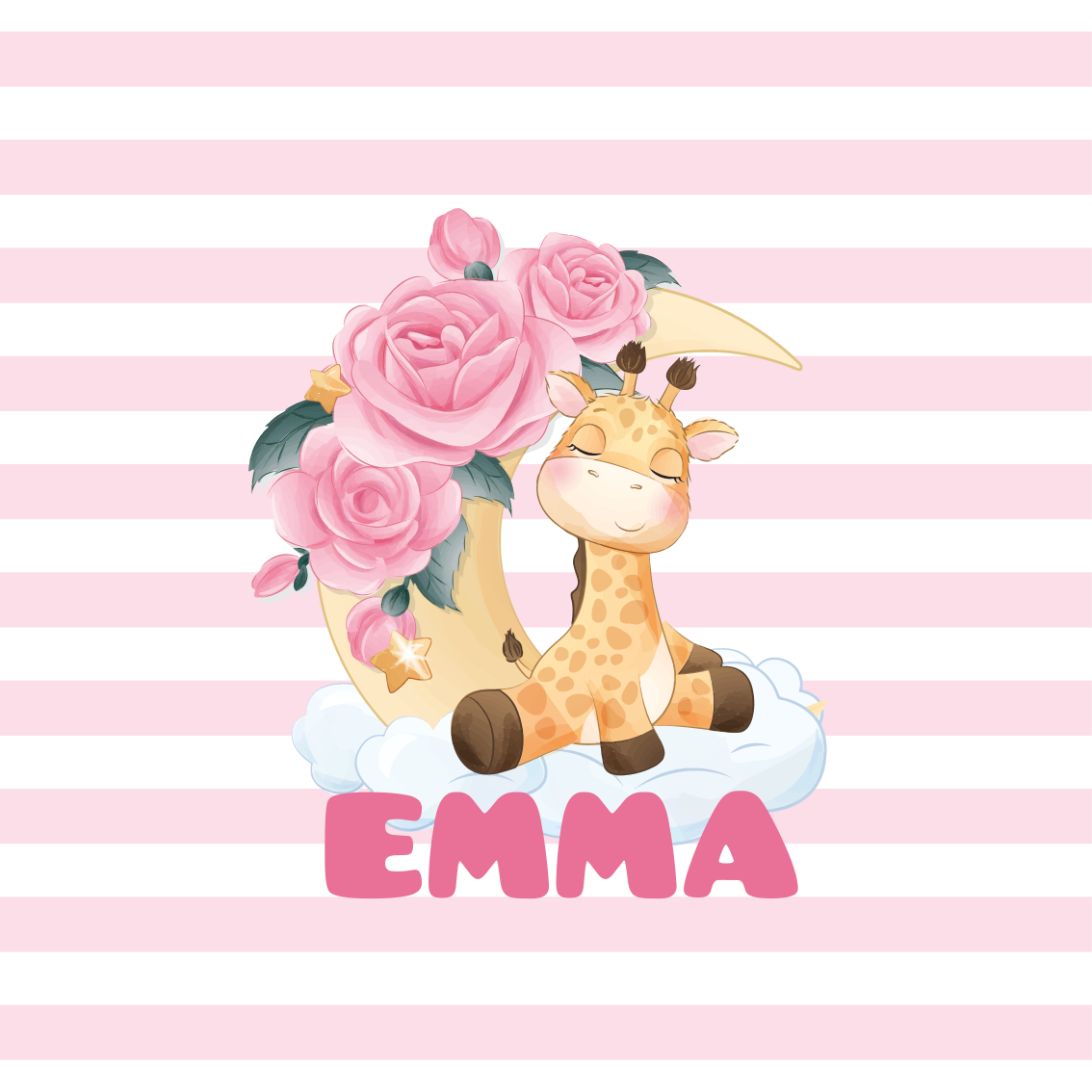 Poster da parete personalizzati ritratto di giraffa carina - TenStickers