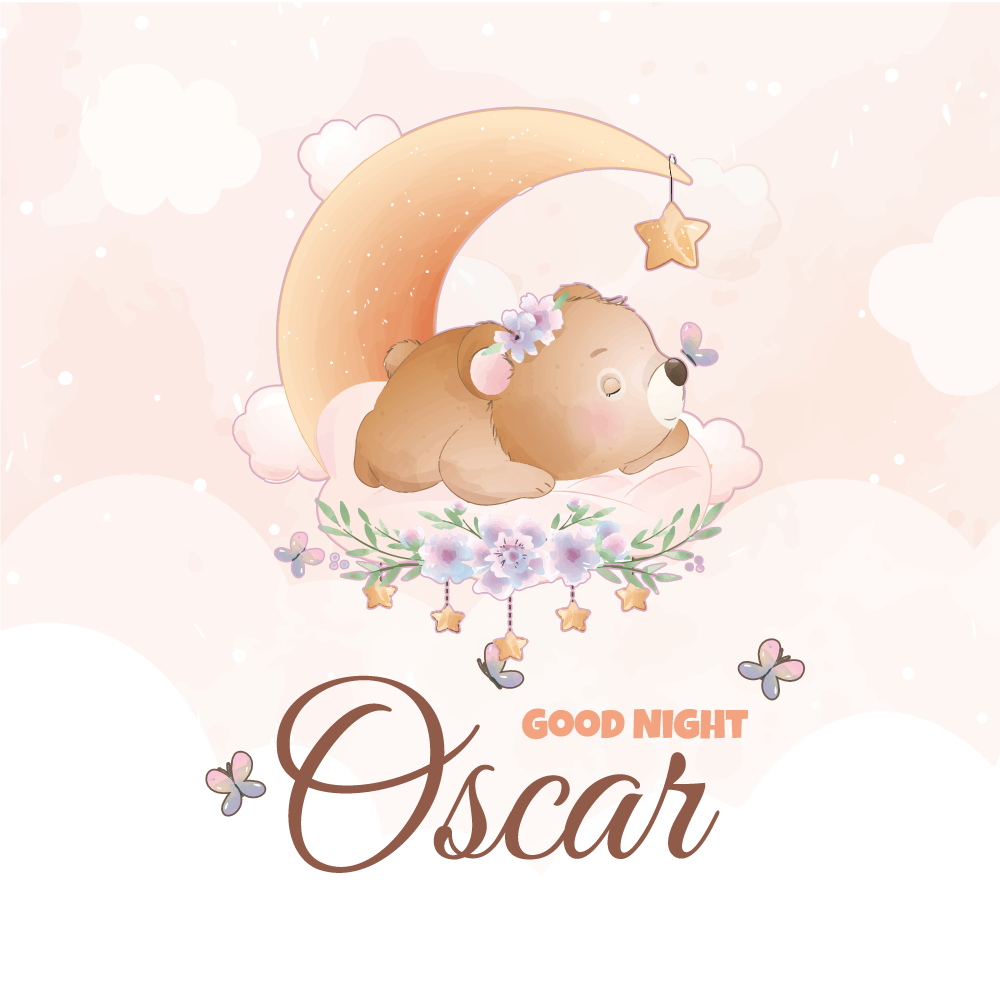 Poster da parete personalizzati orso della buonanotte - TenStickers