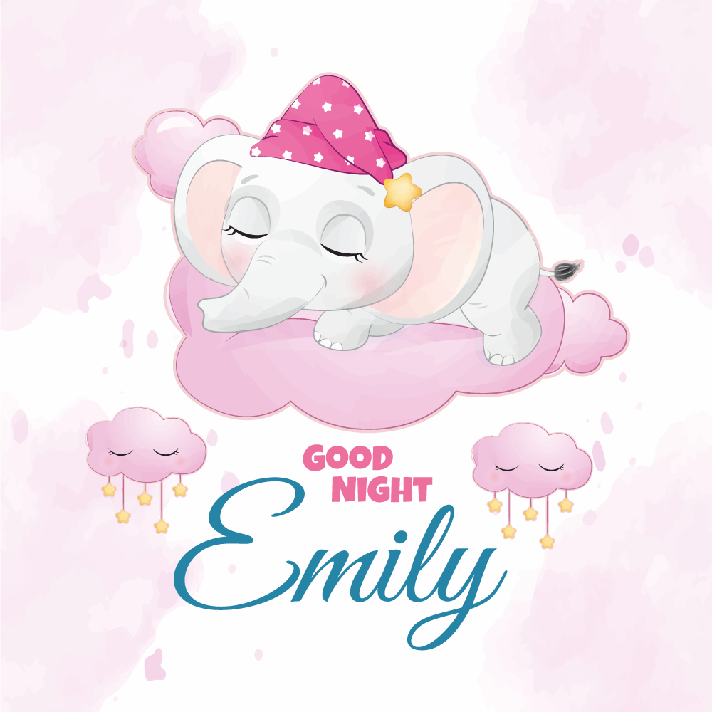 Poster da parete personalizzati elefantino sogni d'oro - TenStickers