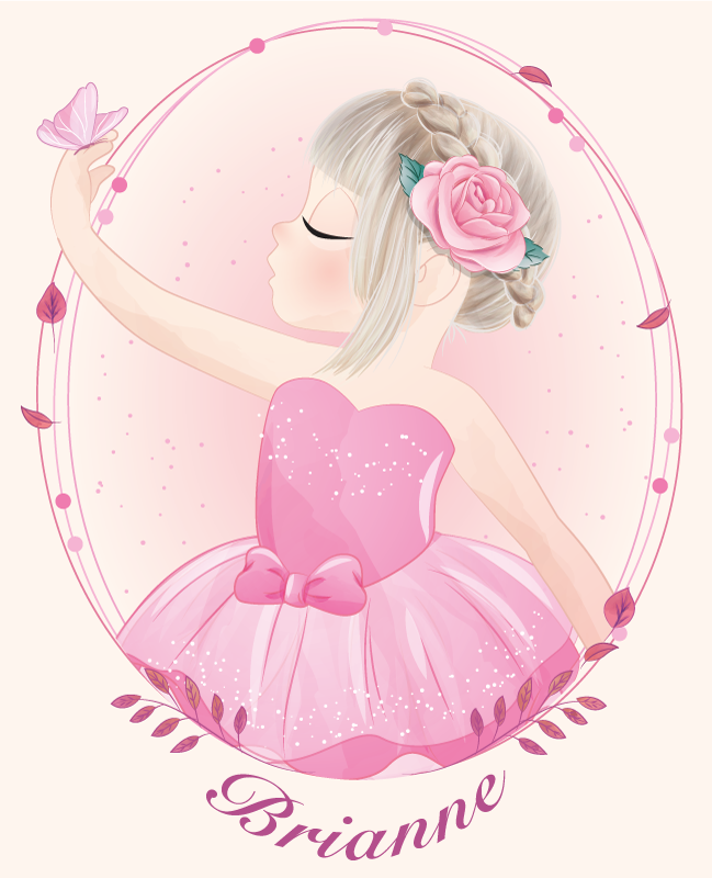 Poster da parete personalizzati ragazza ballerina danzerina - TenStickers