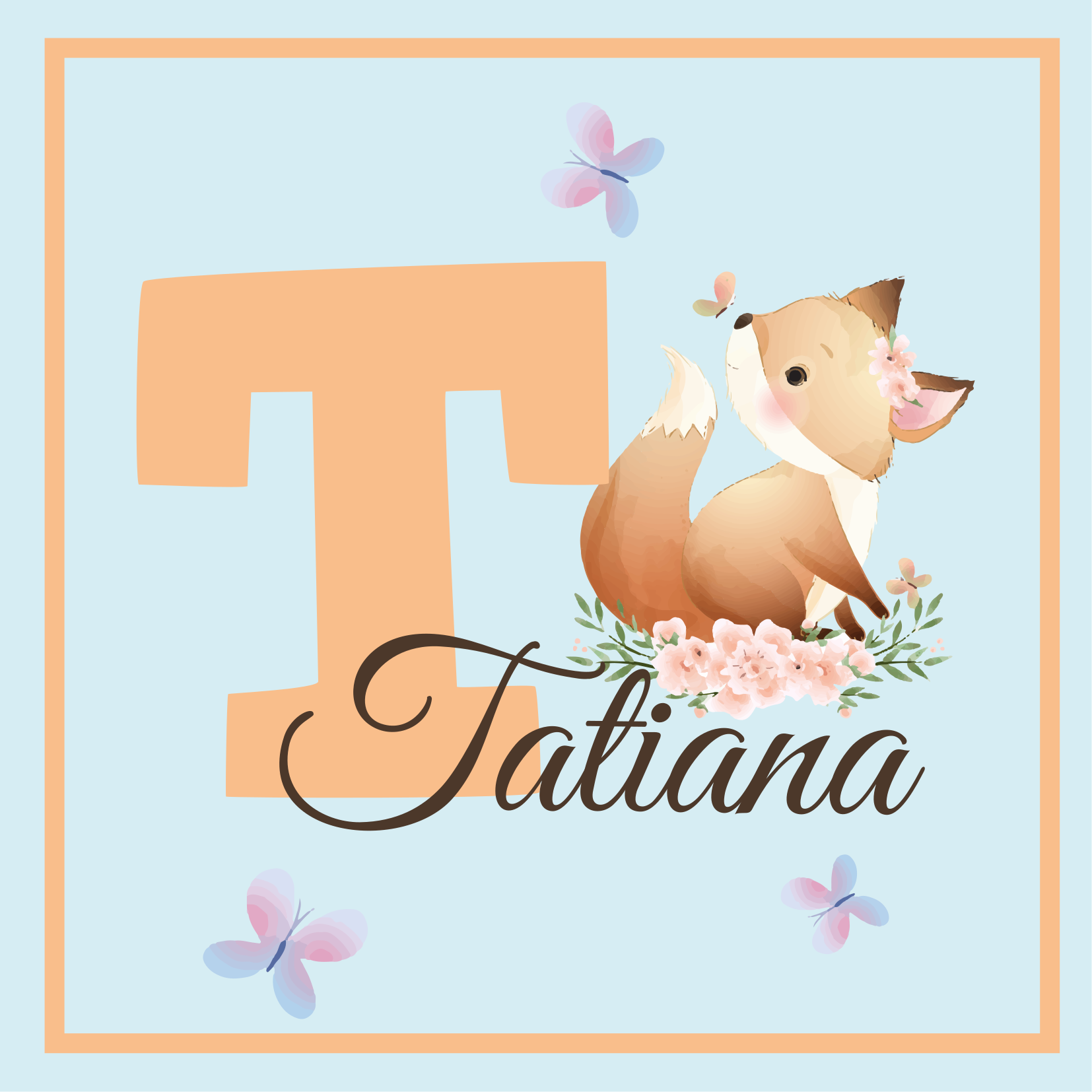 Poster da parete personalizzati volpe amichevole - TenStickers