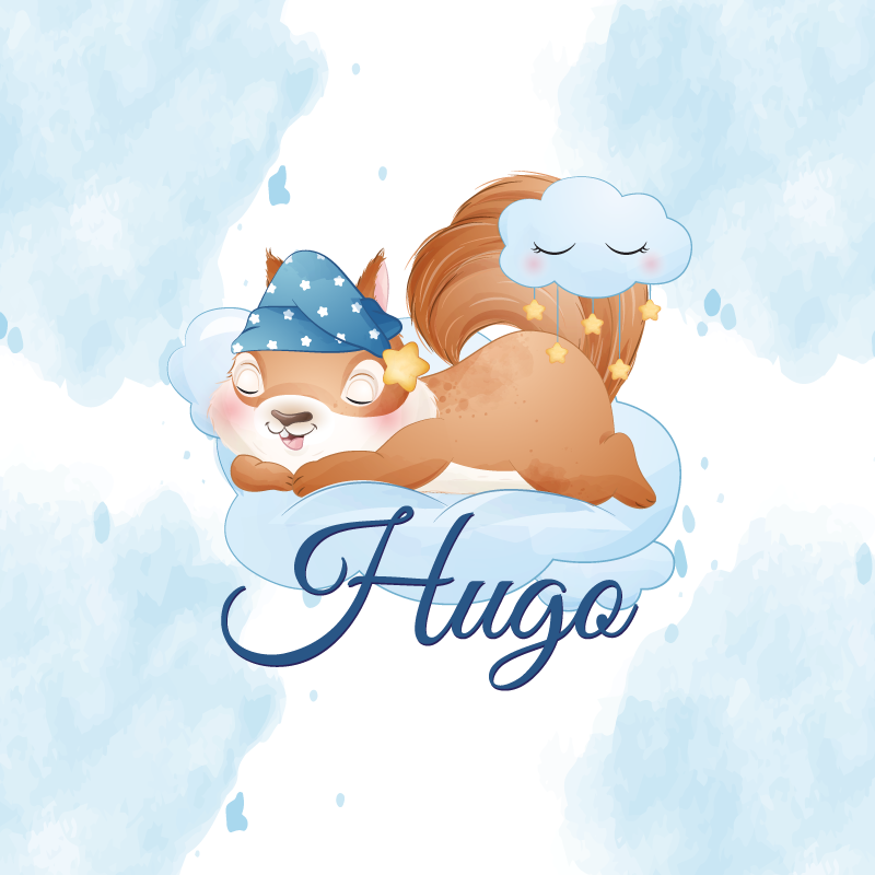 Poster da parete personalizzati scoiattolo che sogna - TenStickers