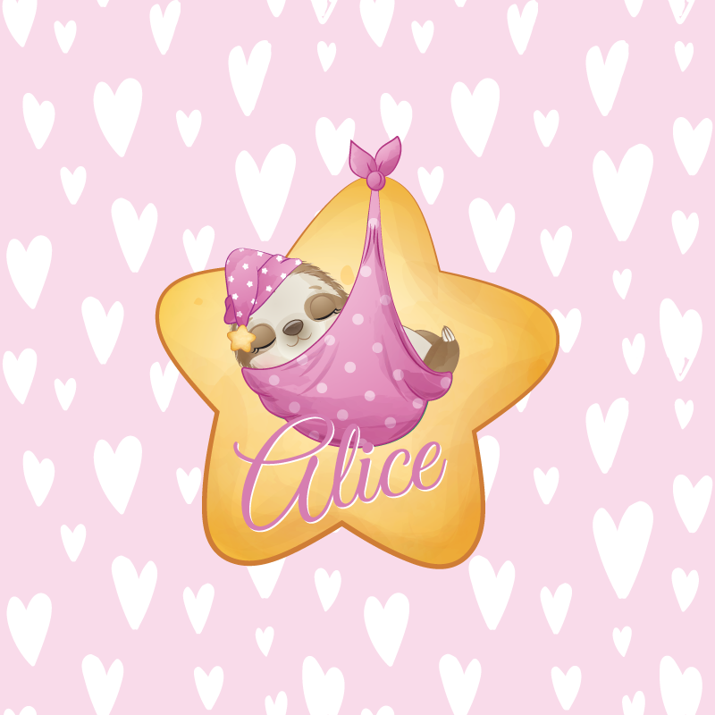 Poster da parete personalizzati bradipo sognante - TenStickers