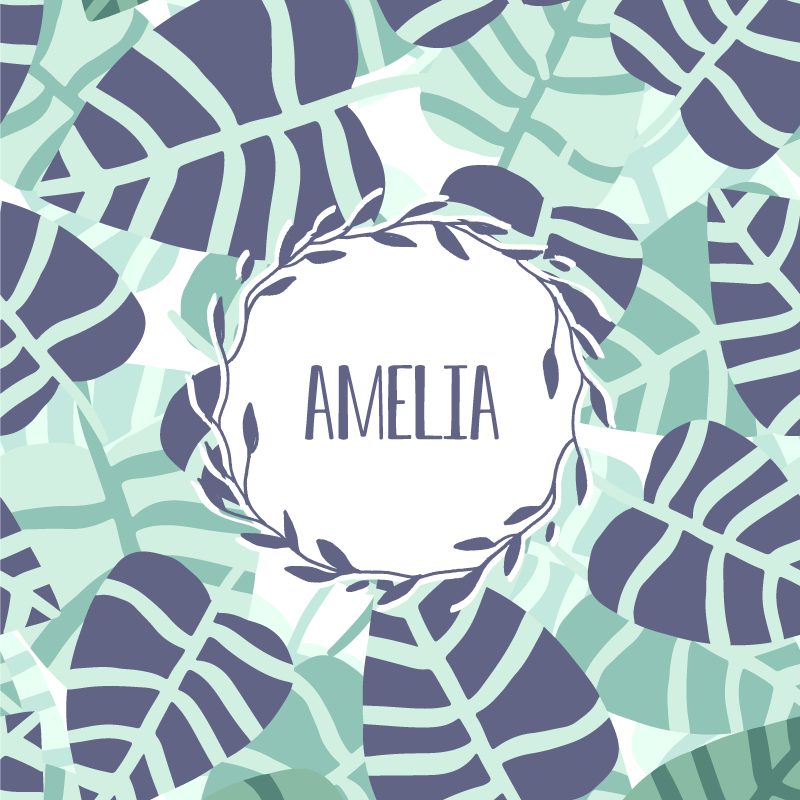 Poster da parete personalizzati motivo foglia - TenStickers