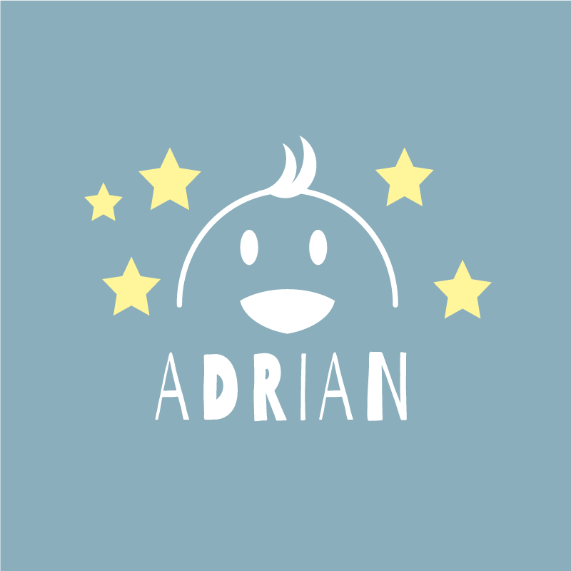 Poster da parete personalizzati volto felice - TenStickers
