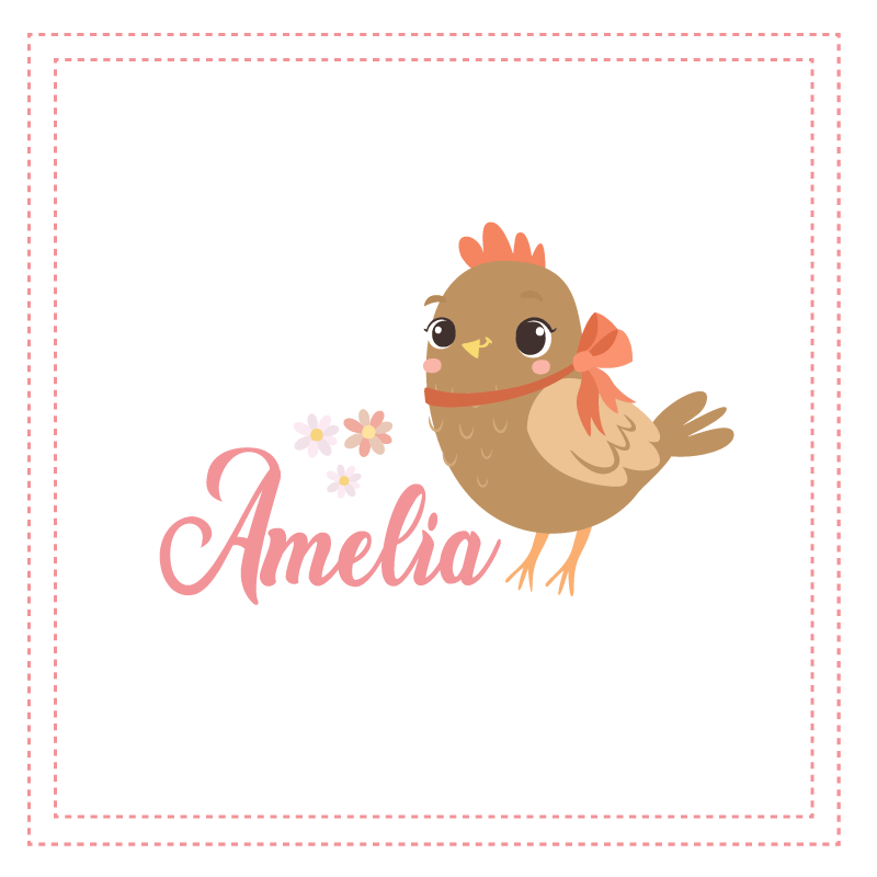 Poster da parete personalizzati personaggio uccellino - TenStickers