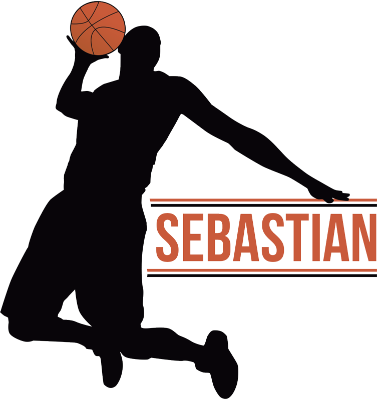 Pallacanestro poster giocatore di basket con nome - TenStickers