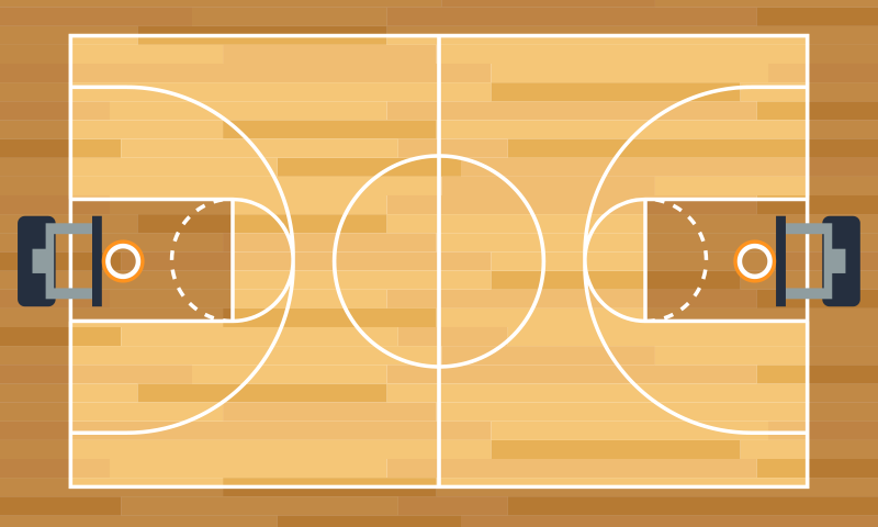Pallacanestro poster tappeto vinilico da basket - TenStickers