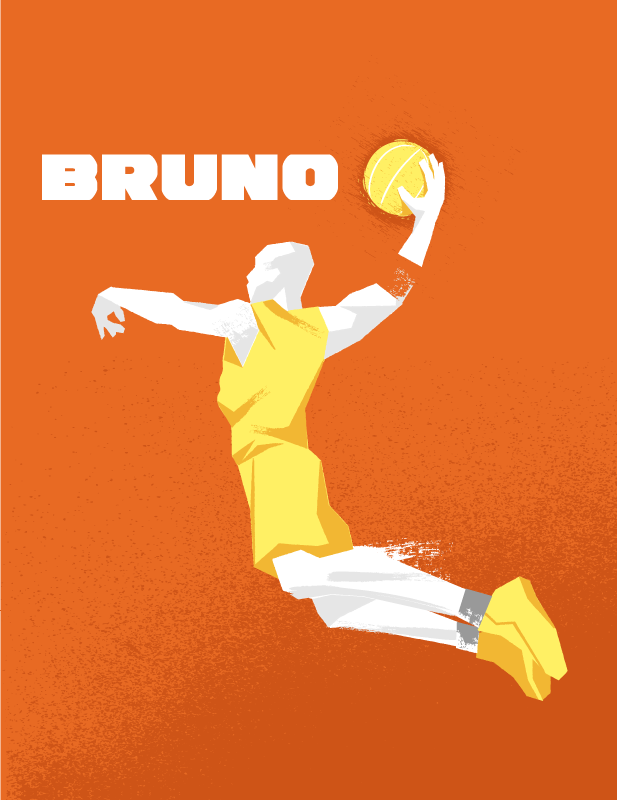 Pallacanestro poster nome personalizzato - TenStickers