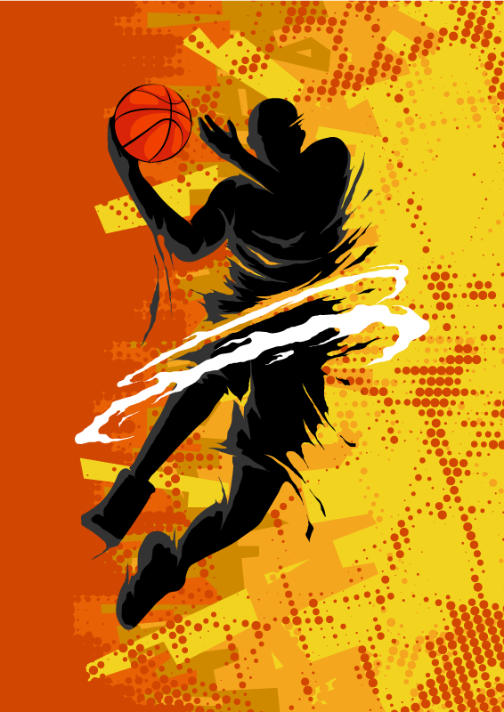 Pallacanestro poster giocatore di pallacanestro - TenStickers
