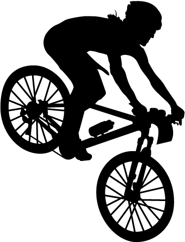 Manifesto ciclismo vinile decorativo siluetta mountain bike - TenStickers