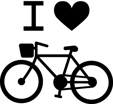 Manifesto ciclismo adesivo decorativo i love bici - TenStickers