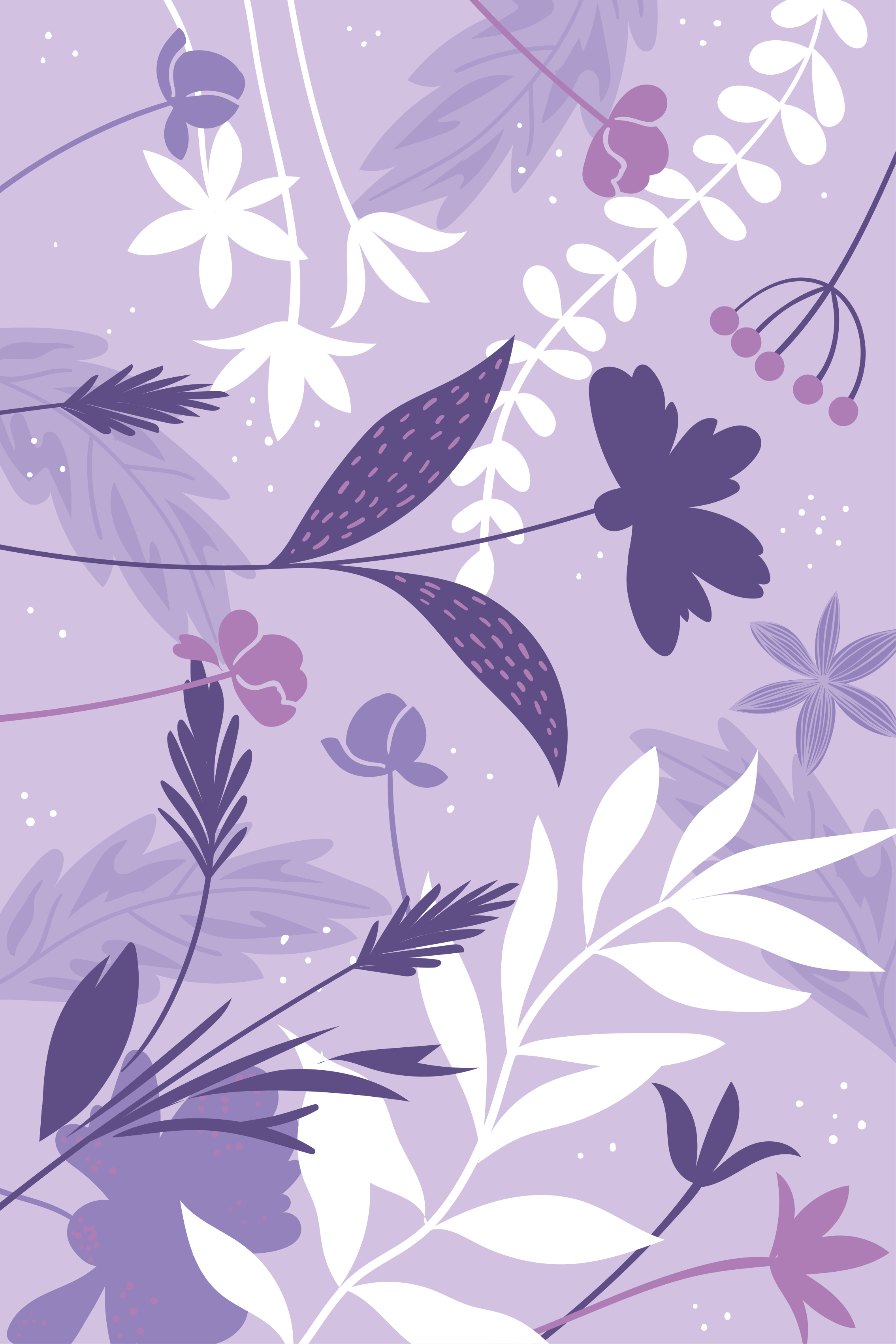 Poster piante fiori viola - TenStickers