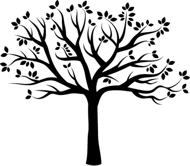 Poster albero vinile decorativo silhouette autunnale - TenStickers