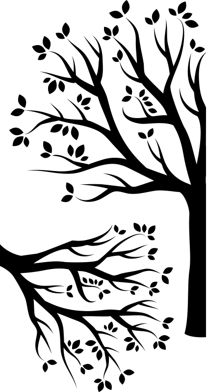 Poster albero adesivo angolare - TenStickers