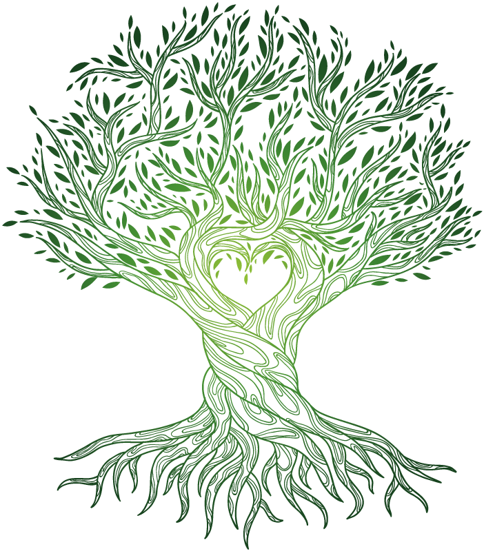Poster albero centro del cuore della vita - TenStickers