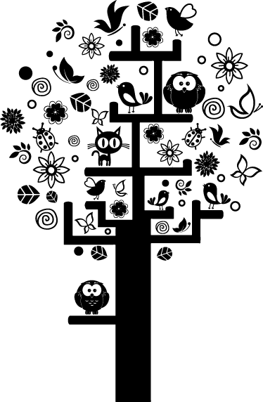 Poster albero vinile decorativo albero molto folto - TenStickers