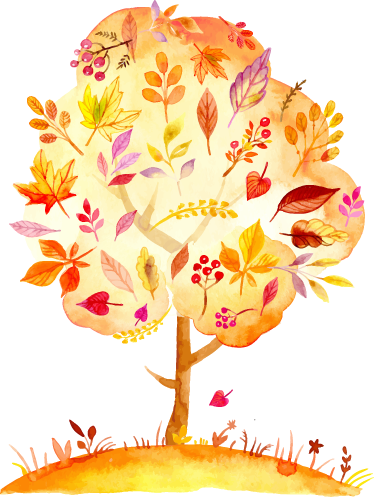 Poster albero vinile decorativo autunnale boschivo - TenStickers