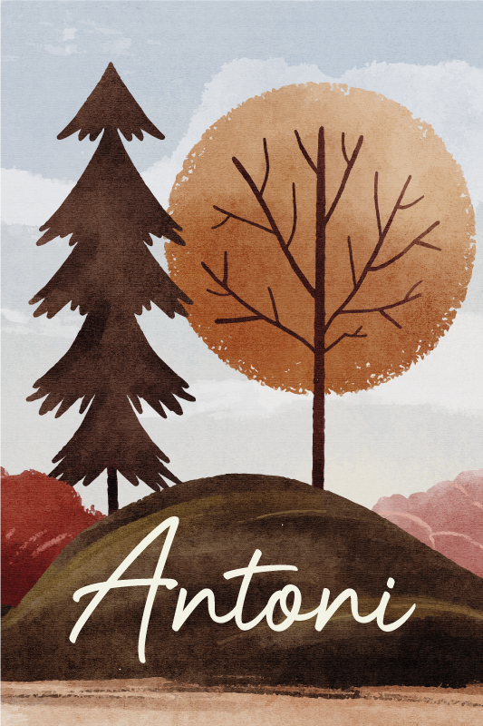 Poster albero betulle scandinave - TenStickers