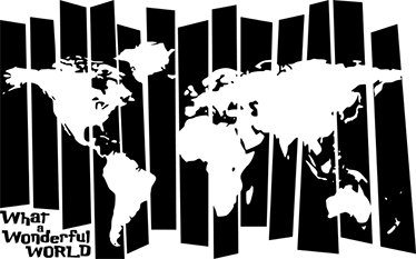 Mappa del mondo poster vinile mappa del mondo retro - TenStickers