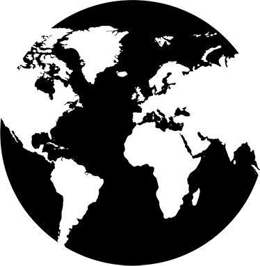 Mappa del mondo poster adesivo decorativo circolare - TenStickers