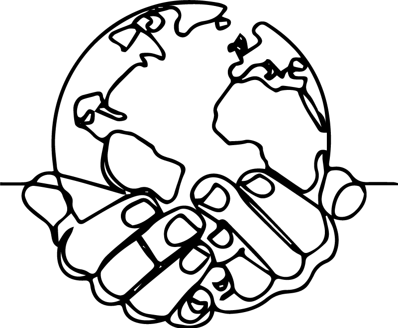 Mappa del mondo poster terra minimalista - TenStickers