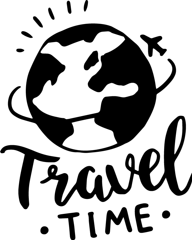 Mappa del mondo poster viaggio intorno al mondo - TenStickers