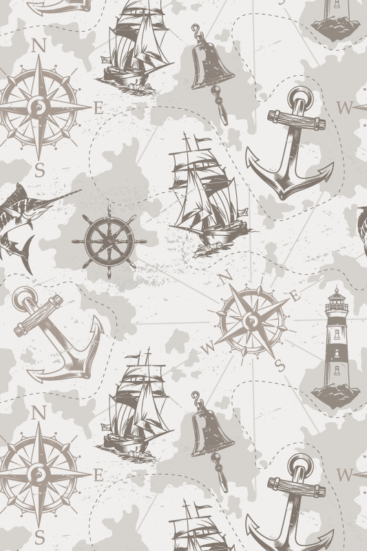 Mappa del mondo poster stile vintage - TenStickers