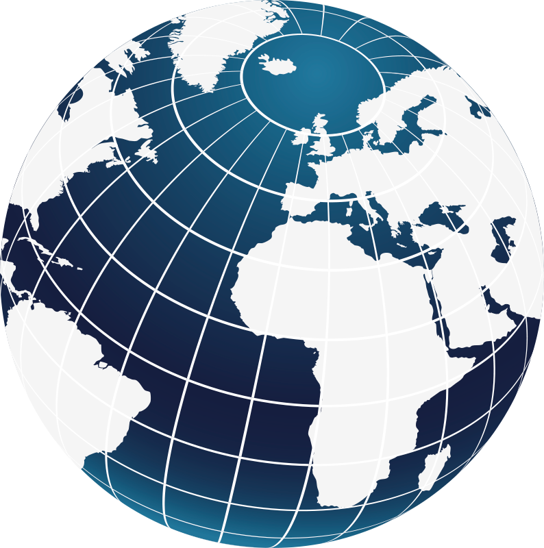 Mappa del mondo poster con meridiani - TenStickers