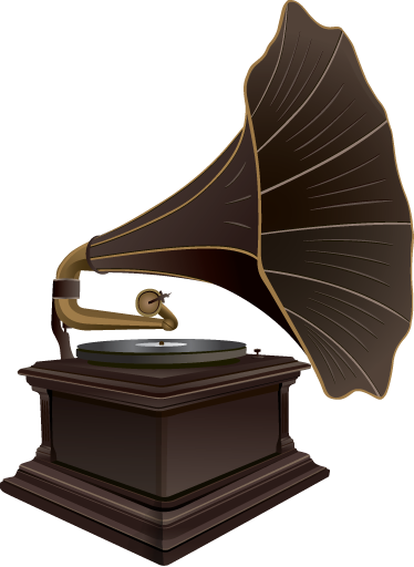 Poster di musica vinile decorativo grammofono antico - TenStickers