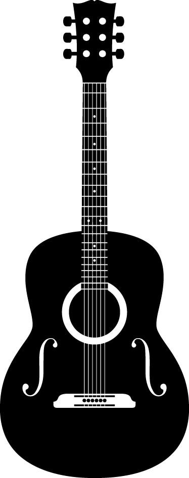 Poster di musica vinile decorativo chitarra acustica - TenStickers