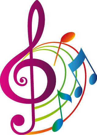 Poster di musica vinile decorativo chiave di sol colorato - TenStickers