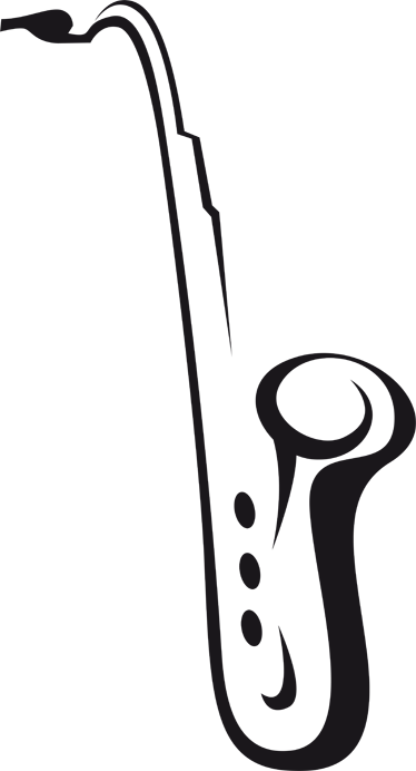 Poster di musica adesivo decorativo saxofono - TenStickers