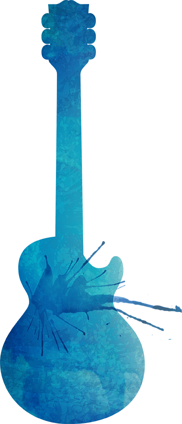 Poster di musica vinile decorativo chitarra splatter - TenStickers