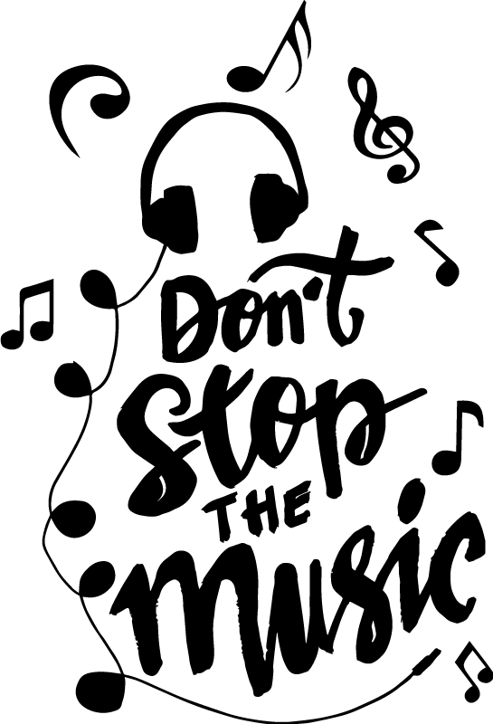 Poster di musica testo musicale composto da note - TenStickers