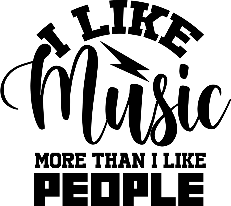 Poster di musica mi piace la musica più delle persone - TenStickers