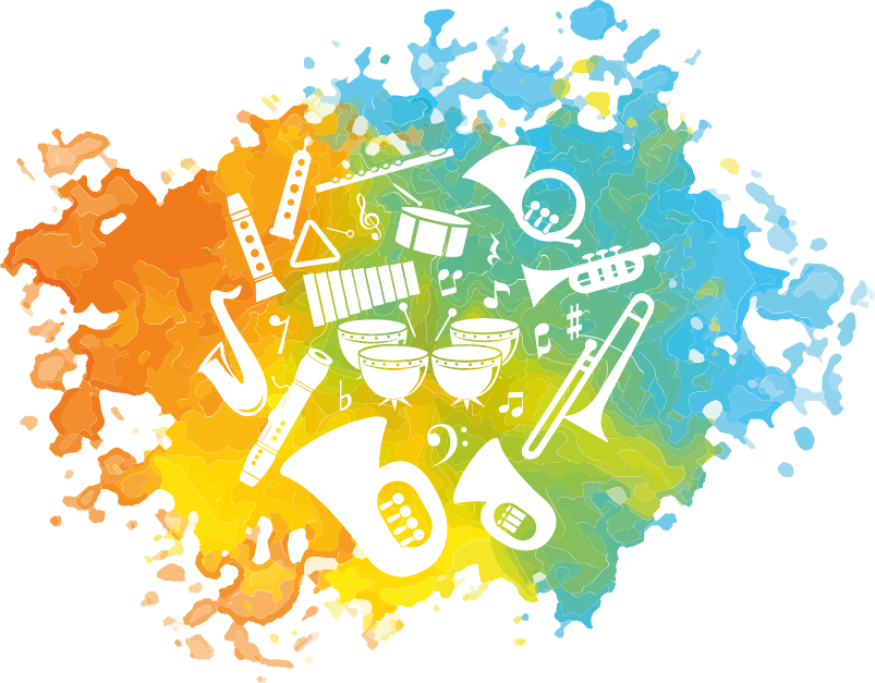 Poster di musica silhouette strumenti musicali - TenStickers
