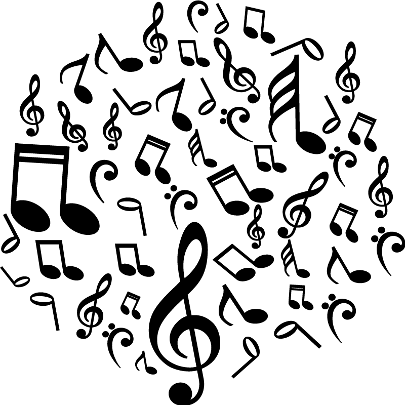 Poster di musica vinile note musicali - TenStickers