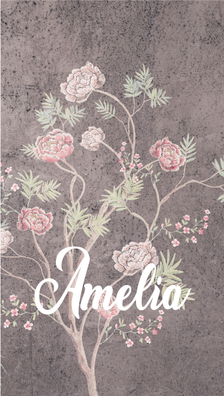 Poster retrò albero di rose in stile vintage - TenStickers