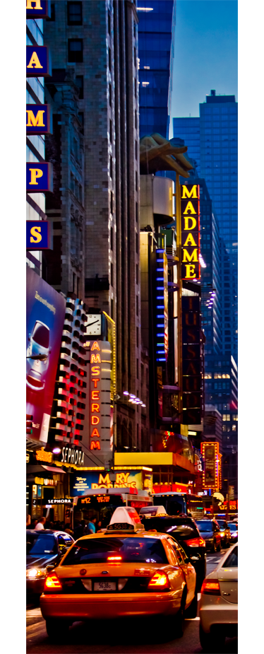 Poster di paesaggio vinile decorativo frigo times square - TenStickers