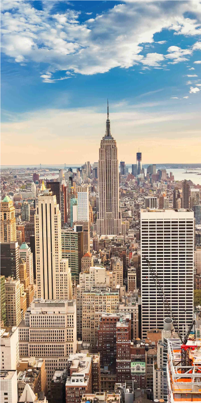 Poster di paesaggio vinile per porta grattacielo new york - TenStickers