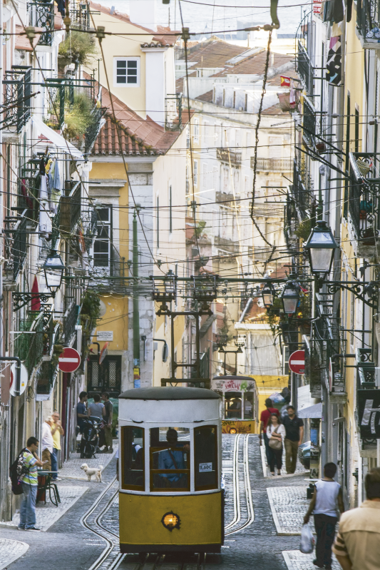 Poster di paesaggio tram di lisbona - TenStickers